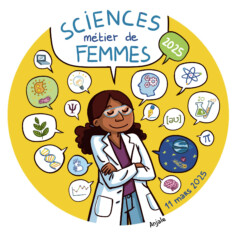 Illustration pour le badges de l'édition 2025 de "Sciences, un métier de femmes"