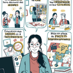 Illustration sur les missions des professeures documentaliste