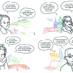 Illustrations pour le recueil de témoignages des nouveaux arrivants - Grand Clermont